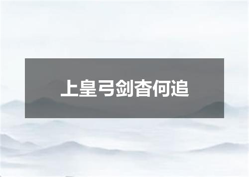 上皇弓剑杳何追