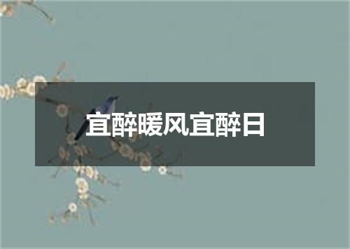 宜醉暖风宜醉日