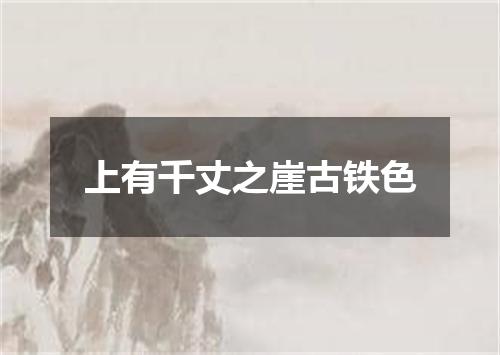 上有千丈之崖古铁色