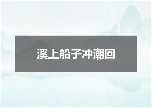 溪上船子冲潮回