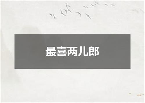 最喜两儿郎