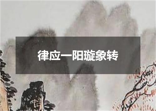 律应一阳璇象转