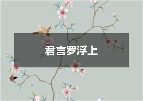 君言罗浮上