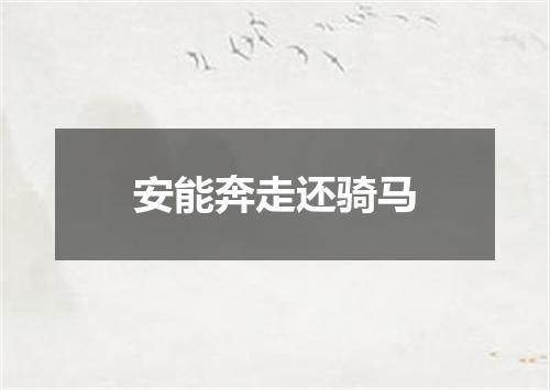 安能奔走还骑马
