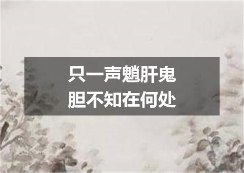 只一声魈肝鬼胆不知在何处