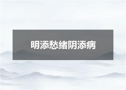 明添愁绪阴添病