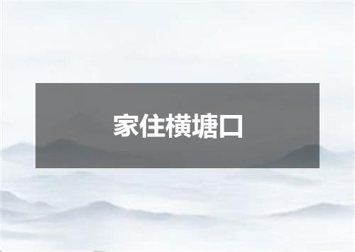 家住横塘口