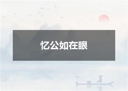 忆公如在眼