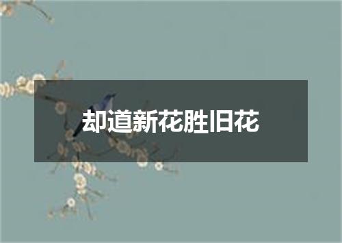 却道新花胜旧花