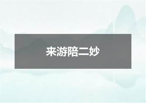 来游陪二妙