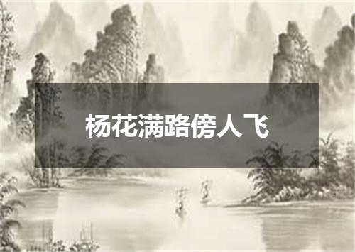 杨花满路傍人飞