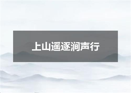 上山遥逐涧声行