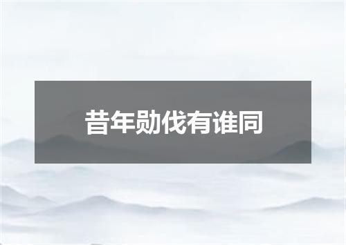 昔年勋伐有谁同
