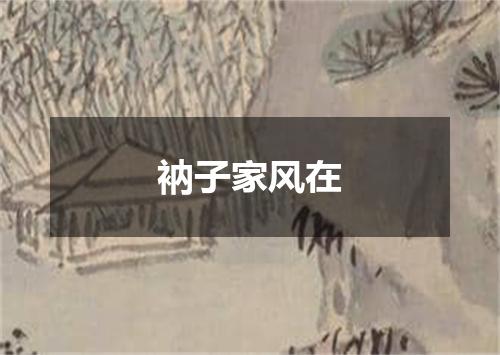 衲子家风在
