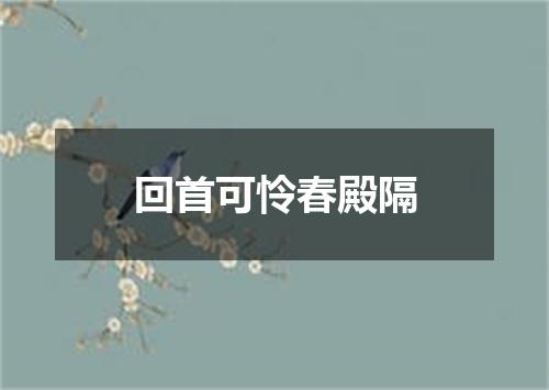 回首可怜春殿隔