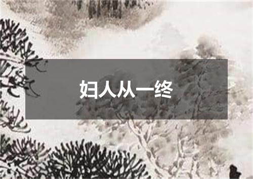 妇人从一终