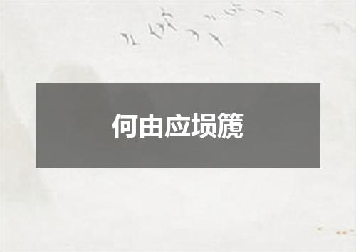 何由应埙篪