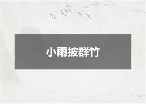 小雨披群竹