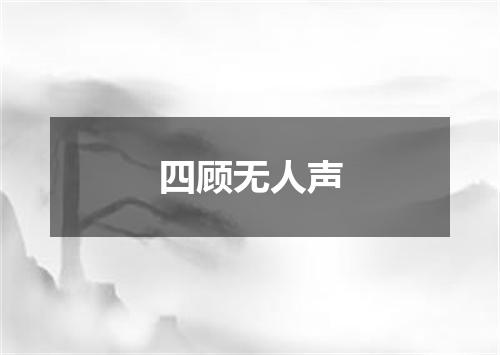 四顾无人声