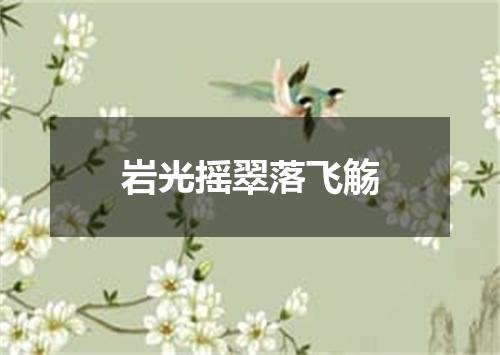 岩光摇翠落飞觞