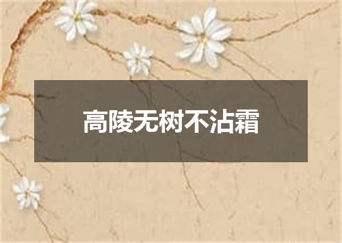 高陵无树不沾霜