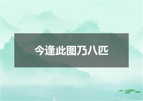 今逢此图乃八匹