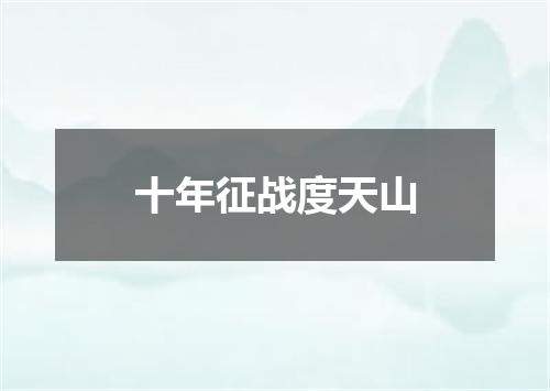 十年征战度天山