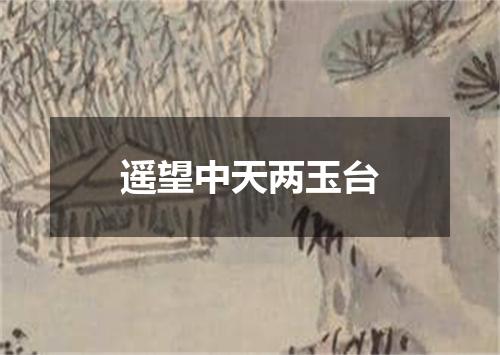 遥望中天两玉台