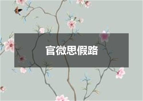 官微思假路