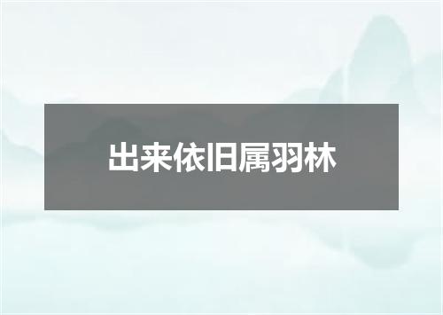 出来依旧属羽林