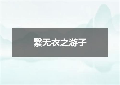 繄无衣之游子
