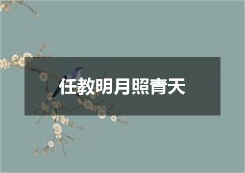 任教明月照青天