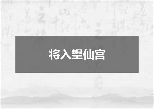 将入望仙宫