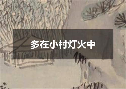 多在小村灯火中