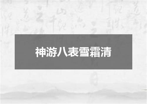 神游八表雪霜清
