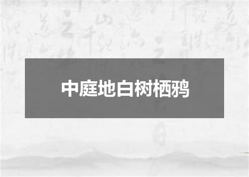 中庭地白树栖鸦