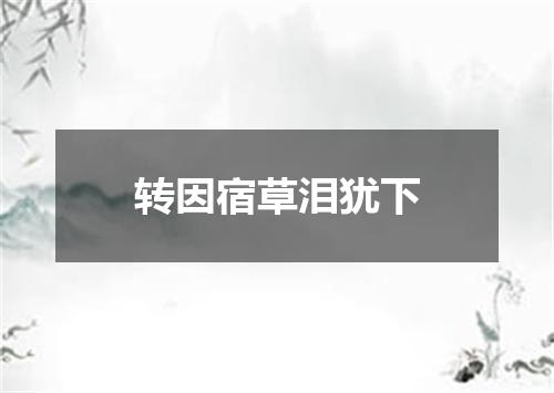 转因宿草泪犹下