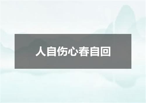 人自伤心春自回