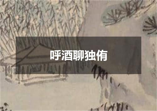 呼酒聊独侑