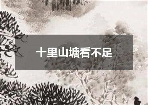 十里山塘看不足