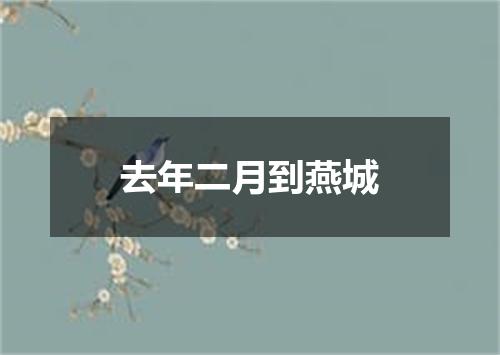 去年二月到燕城