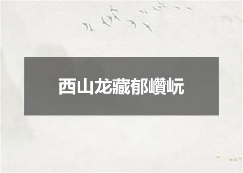 西山龙藏郁巑岏