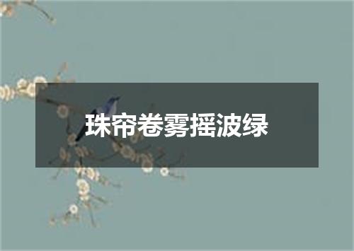 珠帘卷雾摇波绿