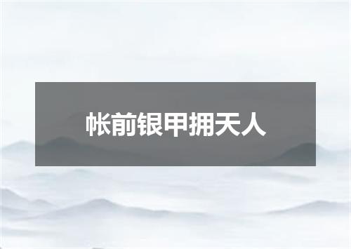 帐前银甲拥天人