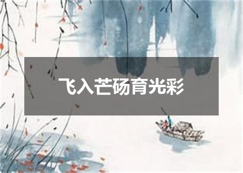 飞入芒砀育光彩