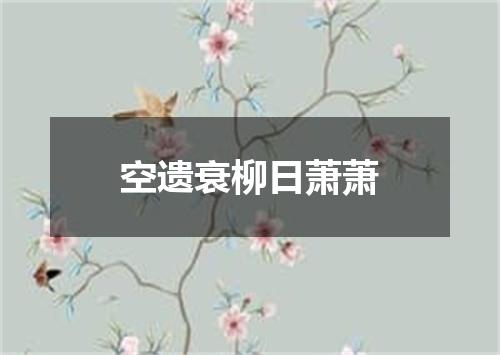 空遗衰柳日萧萧