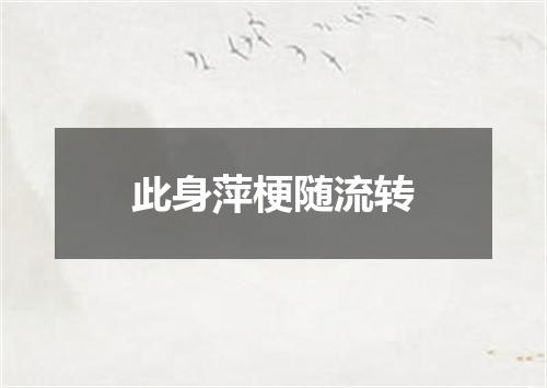 此身萍梗随流转