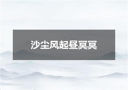 沙尘风起昼冥冥