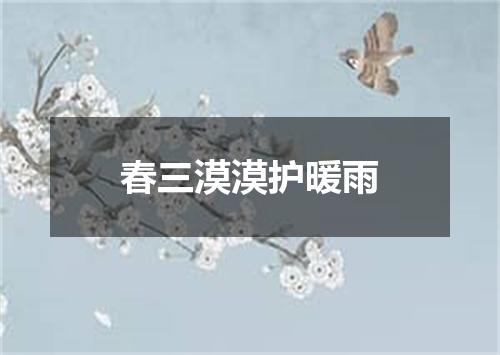 春三漠漠护暖雨