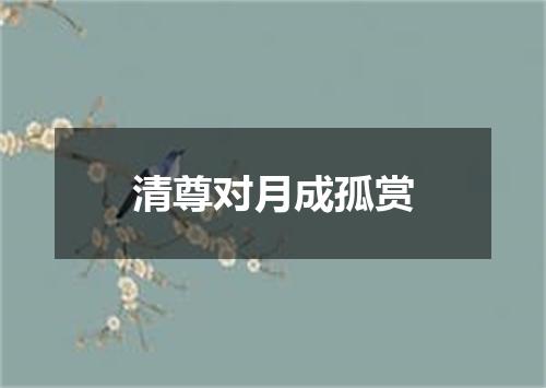 清尊对月成孤赏